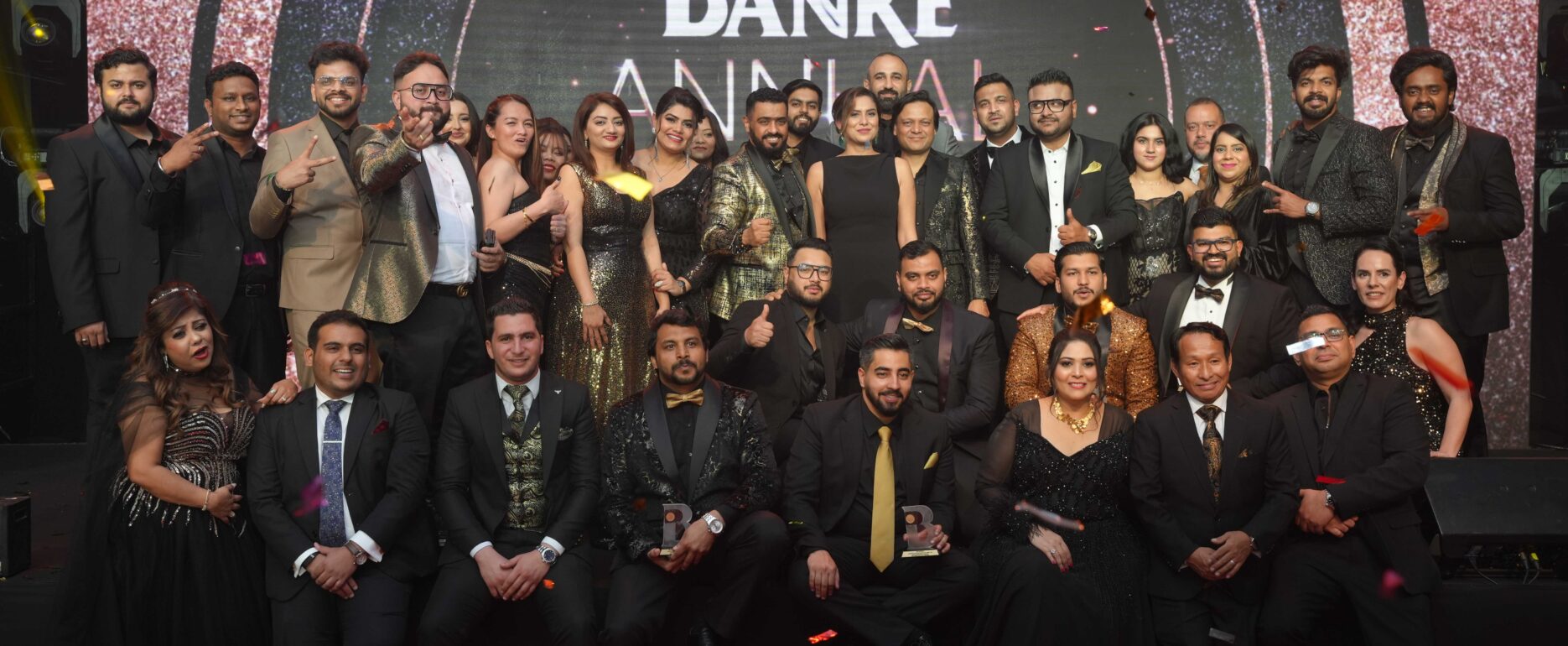 Corporate team recognition and award night celebration