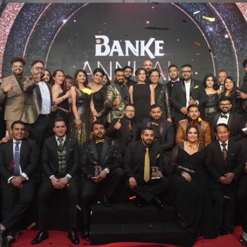 Corporate team recognition and award night celebration